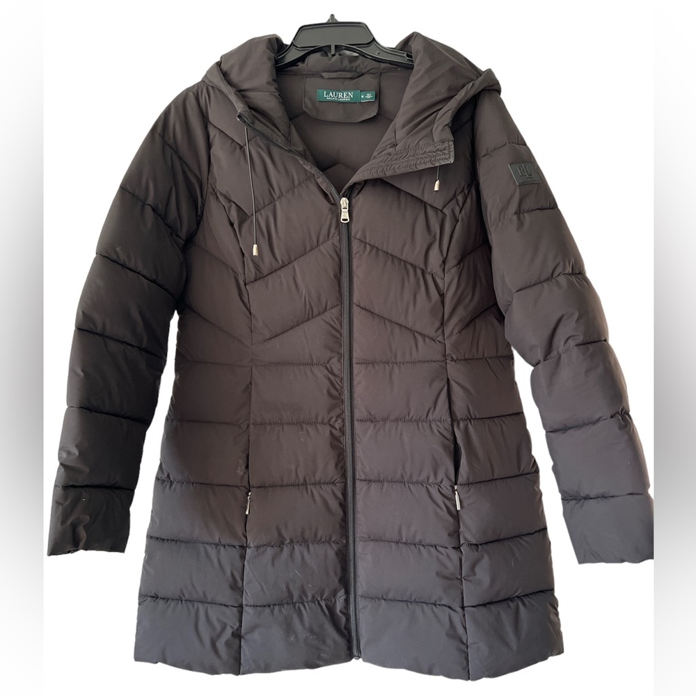 Ralph Lauren Black puffer coat/jacket! Women’s Size M!